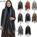 Unisex Scarf with floral fringe striped scarf shawl_viptrois.com