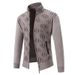 Men's Clothing Knitted Sweater Men's Korean-Style Knit Cardigan – Winter-Ready Stand Collar Sweater With Ribbed Hem (4 Classic Colors, Sizes M-4XL)_viptrois.com