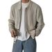 Pure Turn-down Collar Single-breasted Knitted For Men, Spring And Autumn American Style, New Simple Solid Color Casual Loose_viptrois.com