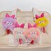 New Arrival Colorful Little Monster Plush Doll Pendant Cute Bow Cartoon Doll Ice Cream Keychain Pendant_viptrois.com