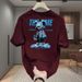 【 Lanya 】 High Quality Casual T-shirt New Pure Cotton Men's Round Neck Trendy Brand Summer Print T_viptrois.com