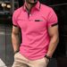 Men Summer Short Sleeve 100% Polyester Polo Shirt 3D Digital Print Business Casual Turn-down Collar Polo Shirt_viptrois.com