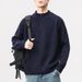 Pure Maple House Clothing / Autumn And Winter New Knitted Men's Japanese Retro Stand Collar Pullover Loose Sweater_viptrois.com