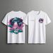Men's Clothing Spaceship UFO Fun Pattern Print Fashion Street Casual Cotton Loose T Shirt_viptrois.com