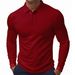 Men's Breathable Waffle Polo Shirt – Quick-Dry Long-Sleeve Golf & Casual Tee For Spring & Autumn_viptrois.com