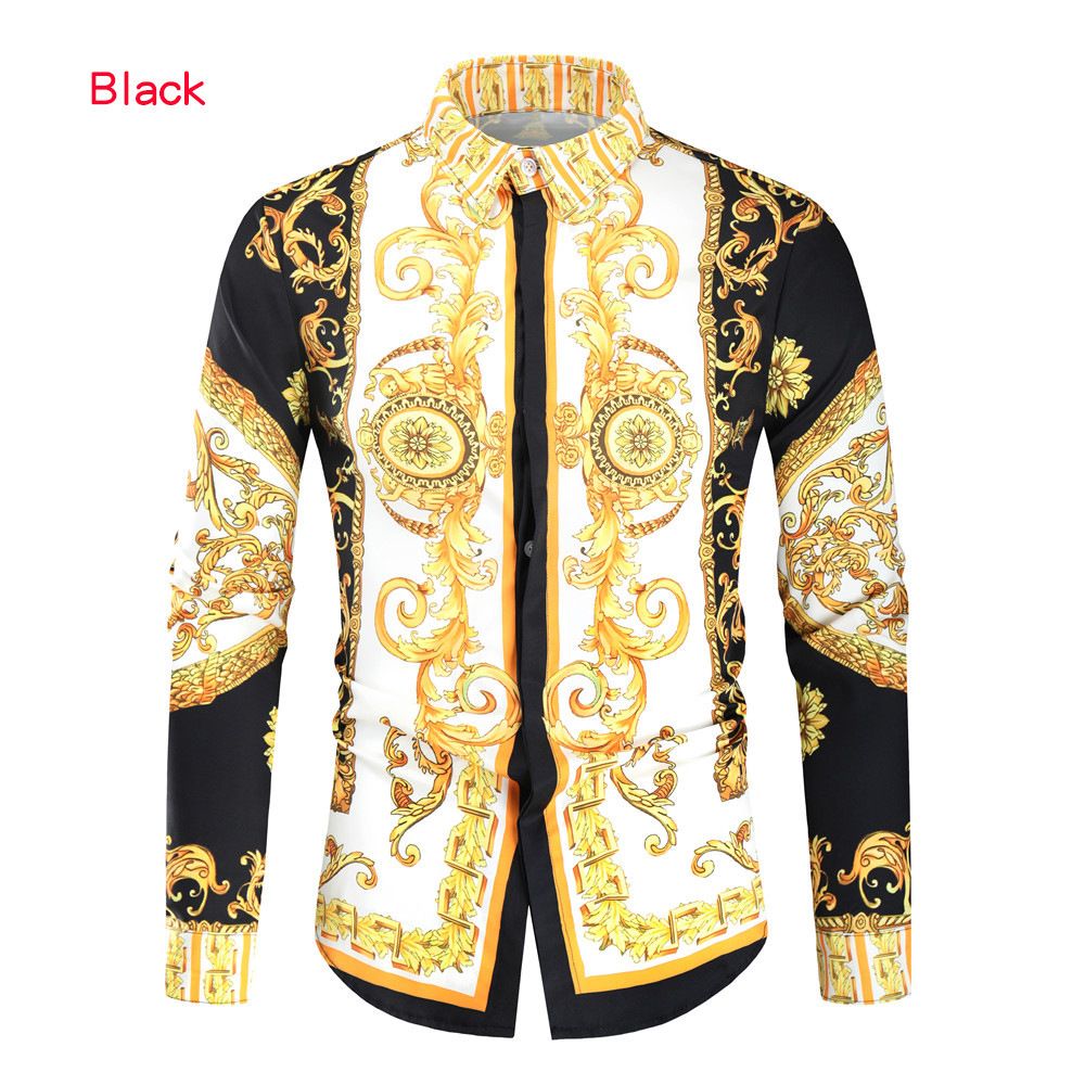 Men's Clothing 3D Digital Printing Fashion Shirt Men's Long Sleeve Shirt_viptrois.com