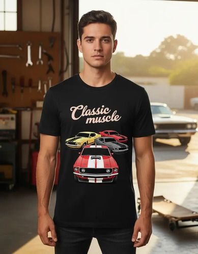 Tshirt Muscle Freaks Classic 2026 Car Style Mustang Mach 1_viptrois.com