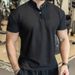 Men's Clothing Short Sleeved Waffle Ice Silk Cool Business Slim T-Shirt_viptrois.com