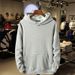 2024 New Solid Color Pullover Hoodie Autumn Winter Fleece Lined Hooded Men's Trendy Blank Sweatshirt_viptrois.com