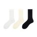 Postpartum Socks, Men's And Women's Medium Length Pure Cotton Socks, Summer Thin Style Ins Trend Black And White Solid Color Stacked Socks_viptrois.com