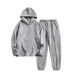 "Men's Hooded Sweatshirt & Jogger Set – Solid Color Casual Two-Piece For Autumn & Winter – Black/Grey/Army Green/Camel"_viptrois.com