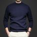 Men's Slim-Fit Mock Neck Sweater – Autumn Solid Color Knit Pullover, Lightweight Layering Essential For Business & Casual Wear_viptrois.com