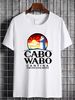 Cabo Wabo Cantina Establish 1990 XL T-Shirt Sammy Hagar Double-Sided San Lucas Homme Fashion Summer Casual Breathable Stretched Comfortable_viptrois.com