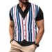 25 Foreign Trade American British Style Summer Men's Quick-drying Breathable Henry Shirt Short-sleeved Vest Short-sleeved T-shirt_viptrois.com