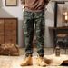 Men's Camouflage Cargo Pants - Military Style Workwear Trousers With Multiple Pockets, Cotton Blend, Relaxed Fit, Slim Cuff For Outdoor & Casual Wear_viptrois.com