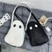 Spooky Ghost Crossbody Bag For Halloween - Trendy PU Shoulder Bag With Zipper Pocket, Stylish Unisex Accessory For Daily Outfits _viptrois.com