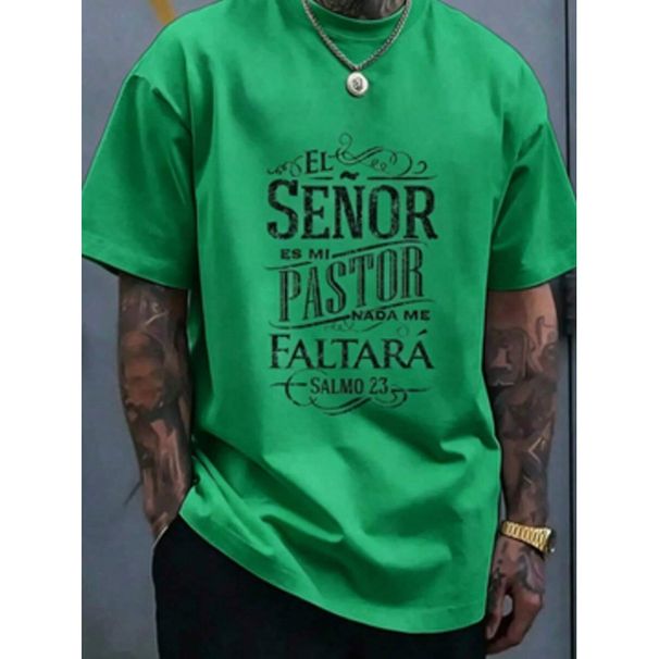 Pure Cotton 100% Men's T-Shirt in Sr Christians Design with Bibl in Spanish_viptrois.com