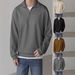 Men's Clothing Loose Zipper Long Sleeved Jacket Corduroy Zip-Up Hoodie - Oversized Casual Jacket For Urban Streetwear (Black, Beige, Gray, Caramel)_viptrois.com