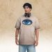 street Style Plaid Print Reverse-dyed Distressed Frayed Edge Washed Men's T-shirt Trendy Brand T-shirt_viptrois.com