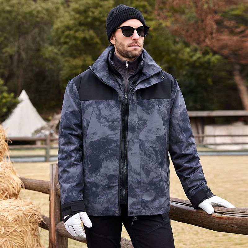 Korean Style Men's Down Jacket – Trendy Couple Matching Hooded Puffer Coat, Lightweight & Fashionable (Black/Ivory White/Tea Green, XS-3XL)_viptrois.com