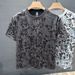 New Casual Short-sleeved Summer New T-shirt Trendy Full Of Letter Design Round Neck Men's Personalized Top_viptrois.com