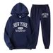 Pure New Cross-Border European And American Men's Hoodie Sweatshirt Fashion Printed Two-Piece Casual Sportswear Set For Men_viptrois.com