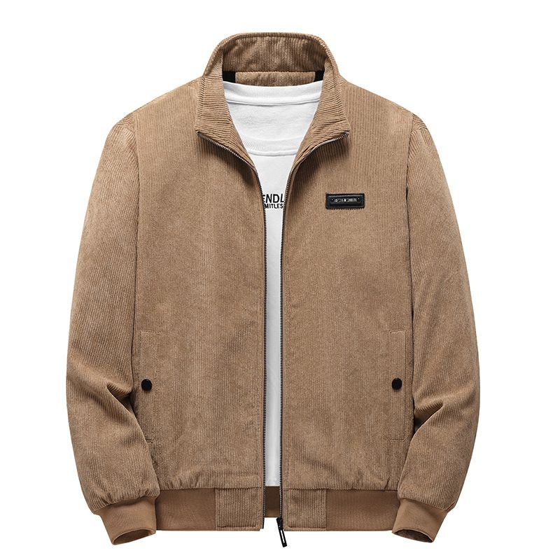 New Winter Corduroy Jacket For Men, Thickened Velvet, Fashionable Stand-up Collar Sherpa Casual Men's Jacket Wholesale_viptrois.com