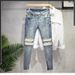 Men's Jeans Nine-point Pants Slim Double Zipper Stretch Casual Pants Long_viptrois.com
