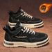 Labor Protection Summer Fleece-Lined Warm Construction Site Cotton Men's Non-Slip Wear-Resistant Work Shoes Mid-Top_viptrois.com