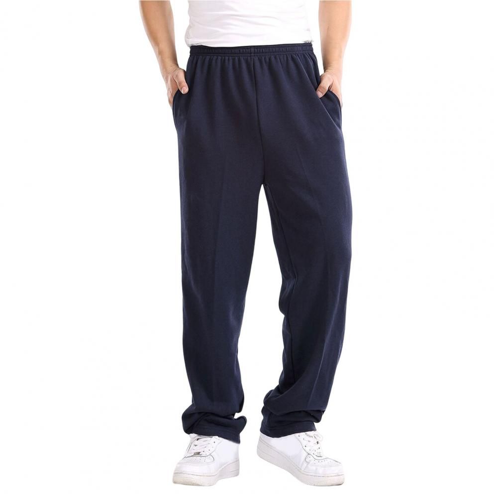 Men's Baggy Pants Trousers Solid Color Slim Fitted Sweatpants Elastic Casual Pants Homme Extra Plus Size 4XL Joggers_viptrois.com