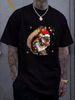 Funny Squirrel Christmas Reindeer Christmas Lights Pajama T-Shirt Summer Unisex Comfortable Fashion Homme Top For Everyday Wear Graphic Soft_viptrois.com