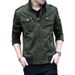 Men's Jacket Korean Version Stand-up Collar Season Thickened Denim Tooling Pure Cotton Jacket On Clothes_viptrois.com