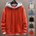 Men's Hooded Sweatshirt With Fake Two-Piece Design, Loose Fit, Casual Streetwear For Teens And Young Adults_viptrois.com