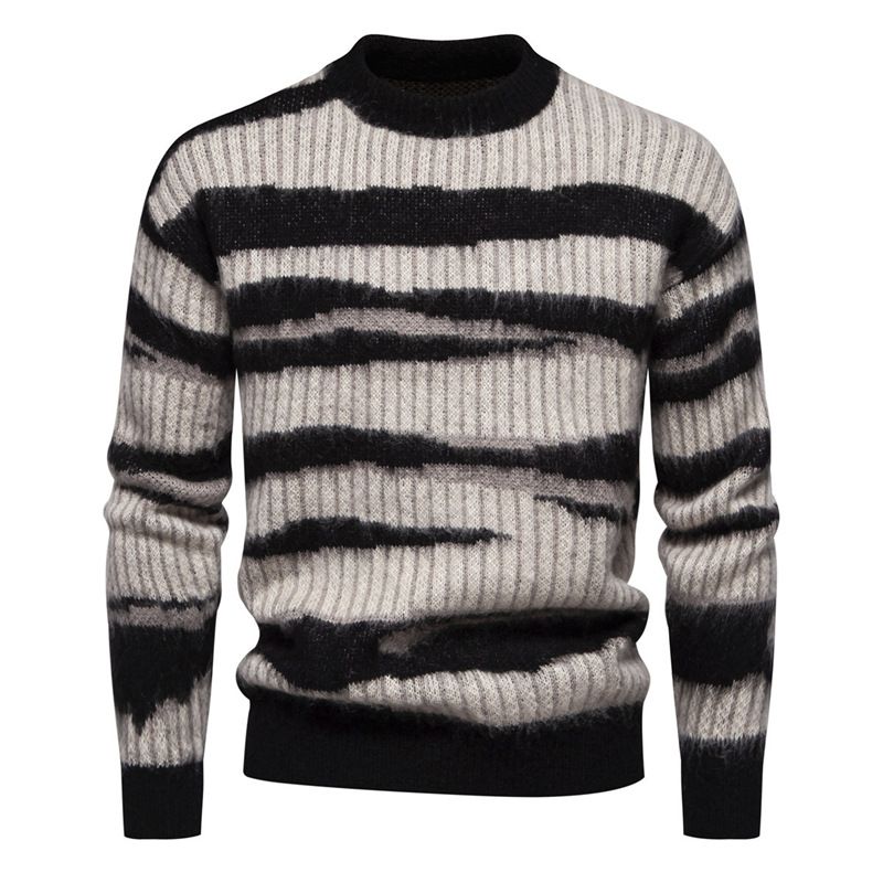 Men's Oversized Drop-Shoulder Sweater | Soft Brushed Knit Pullover | Minimalist Streetwear (Fall & Winter Essential)_viptrois.com