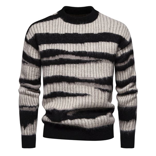 Men's Oversized Drop-Shoulder Sweater | Soft Brushed Knit Pullover | Minimalist Streetwear (Fall & Winter Essential)_viptrois.com