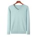 1 2023 Autumn Winter New Mink Men's V-Neck Loose Solid Color Pullover Wool Base Knitwear Cashmere Sweater_viptrois.com
