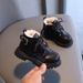 Child's shoes Children's Autumn/Winter solid color vintage ankle boots boys with fleece Doc Martens side zipper girls soft-soled warm cotton boots_viptrois.com
