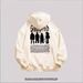 Men's Hip Hop Streetwear Hoodie – Oversized Unisex Pullover With Fleece Lining, Winter Heavyweight Sweatshirt For Couples (Thin & Fleece Options)_viptrois.com