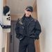 2026 Bomber Light Cavalry Suit Men's Spring American Bomber Jacket Black Stand-up Collar Tooling Jacket Tide_viptrois.com