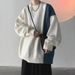 New sweaters for men and women with design sense, color blocking, autumn and winter pullover trend, loose knit sweater for couples_viptrois.com