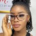 Women's Glasses New TR Anti Blue Light Glasses Personality Hip Hop Contrast Glasses Frame Fashionable And Simple Cat Eye Flat Glasses_viptrois.com