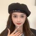 Blogger Recommed Thickened Brushed Solid Color Letter Beret For Women, Youthful And Artistic Octagonal Painter Hat_viptrois.com