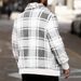 Men's Clothing Men's Checkered Fleece Cardigan Jacket - Autumn Winter Casual Outerwear With Ribbed Hem, Slim Fit Long Sleeve Coat For Street Style_viptrois.com