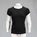 Summer Sports And Fitness Short Sleeved Casual Slim Fit Knitted Sweater, Tight Fitting, Super Elastic, Breathable_viptrois.com