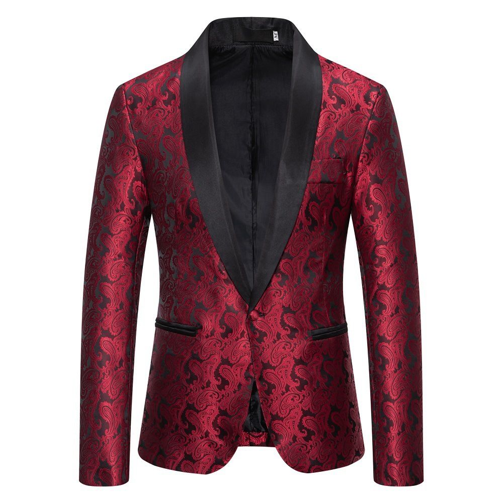 CT Men's Autumn Winter Jacquard Fashion Design Formal Lapel Suit Jacket XZ56_viptrois.com