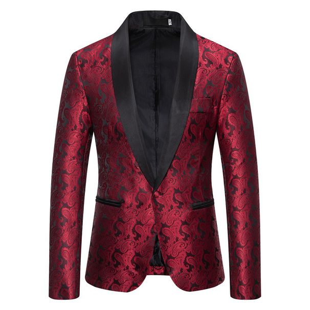 CT Men's Autumn Winter Jacquard Fashion Design Formal Lapel Suit Jacket XZ56_viptrois.com