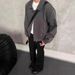 Minimalist Cropped Bomber Jacket – Men’s Padded Shoulder Zip-Up Coat, Solid Color Pilot-Inspired Streetwear_viptrois.com