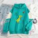 American Style Color Block Loose Niche END OF THE W RLD Pullover Sweatshirt Outerwear Cool Top_viptrois.com