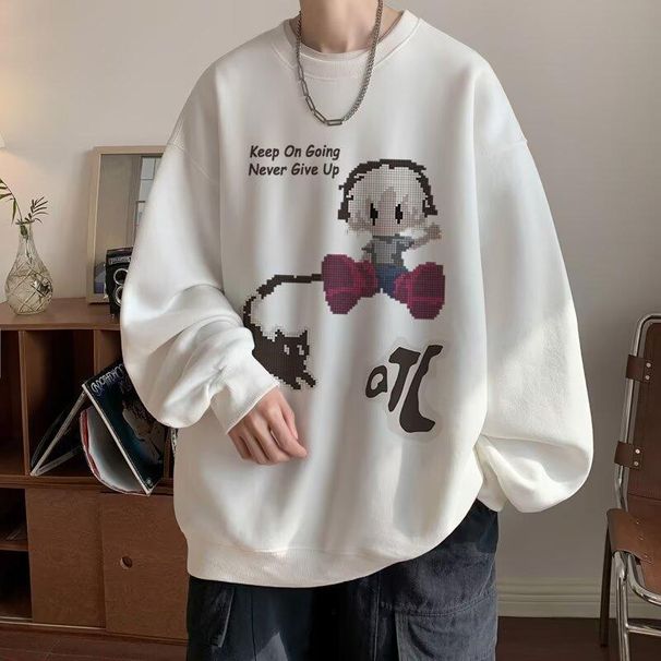 Sweater Men's Hatless Crew Neck Top Bottom Shirt Niche Design Trendy Brand Winter American High Street Jacket_viptrois.com