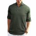 Men's Clothing Spring And Summer Thin Long Sleeved Shirt Casual Inch Clothing Stand Up Collar Polo Shirt Large Size Cotton And Linen Shirt Fat_viptrois.com